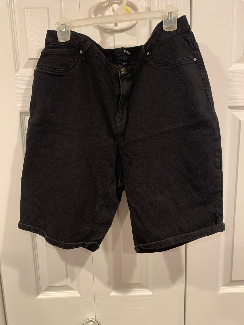 Black Casual Denim Shorts